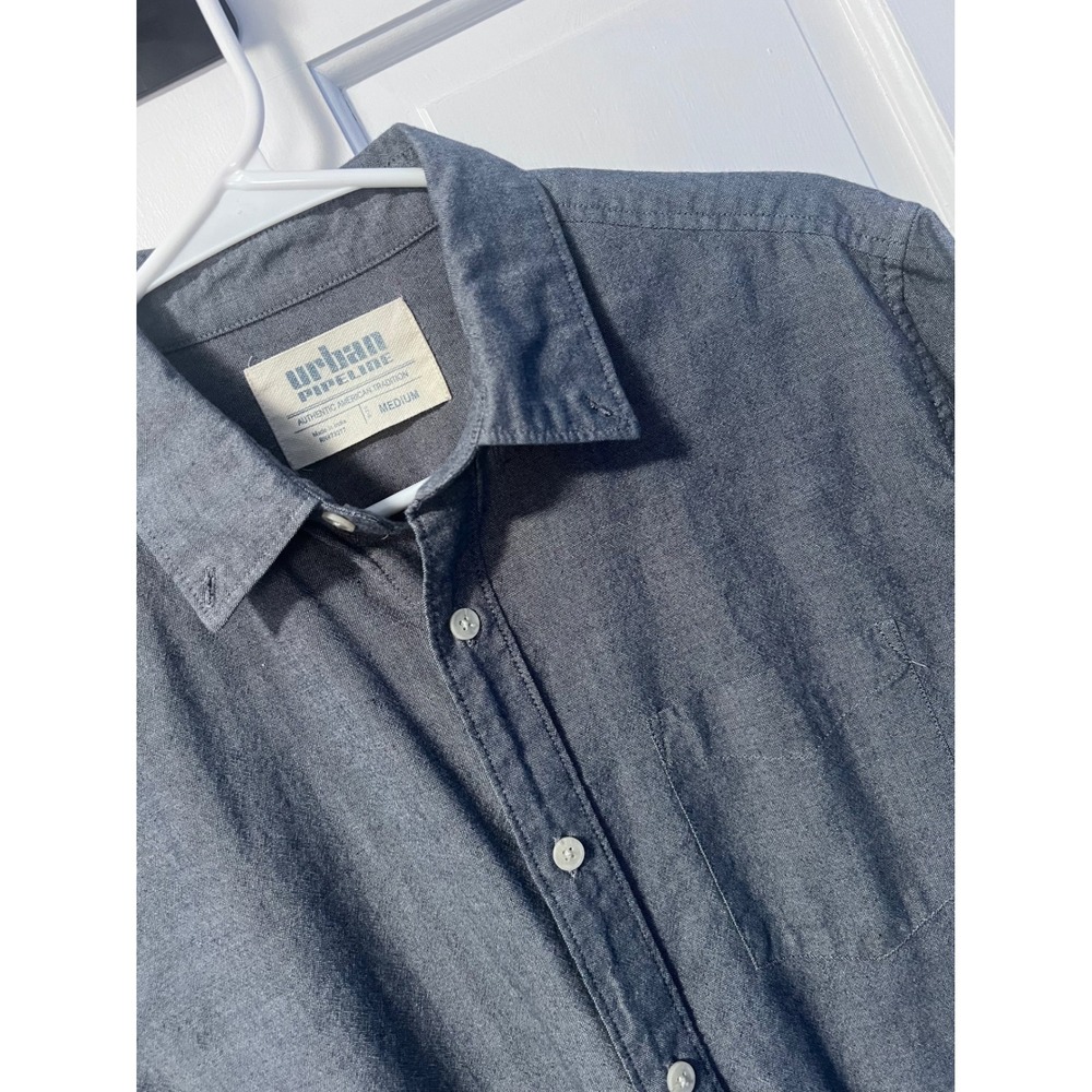 Urban Pipeline Shirt Mens Medium Grey Excellent Button Down - Picture 7 of 8